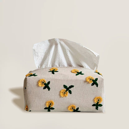 Daisy Embroidery Tissue Holder