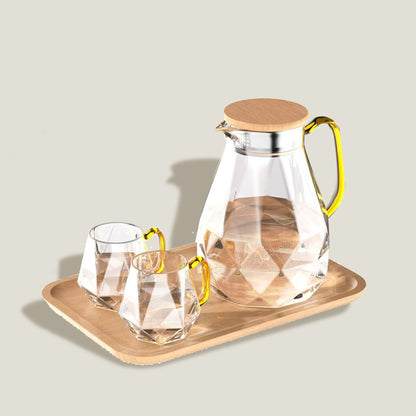 Diamond Glass Teapot Set