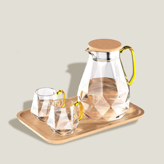 Diamond Glass Teapot Set