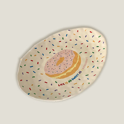 Platos Mate Donut Rainbow