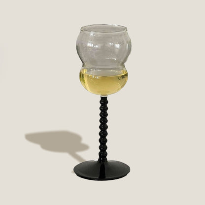 Dot Black Water Glass