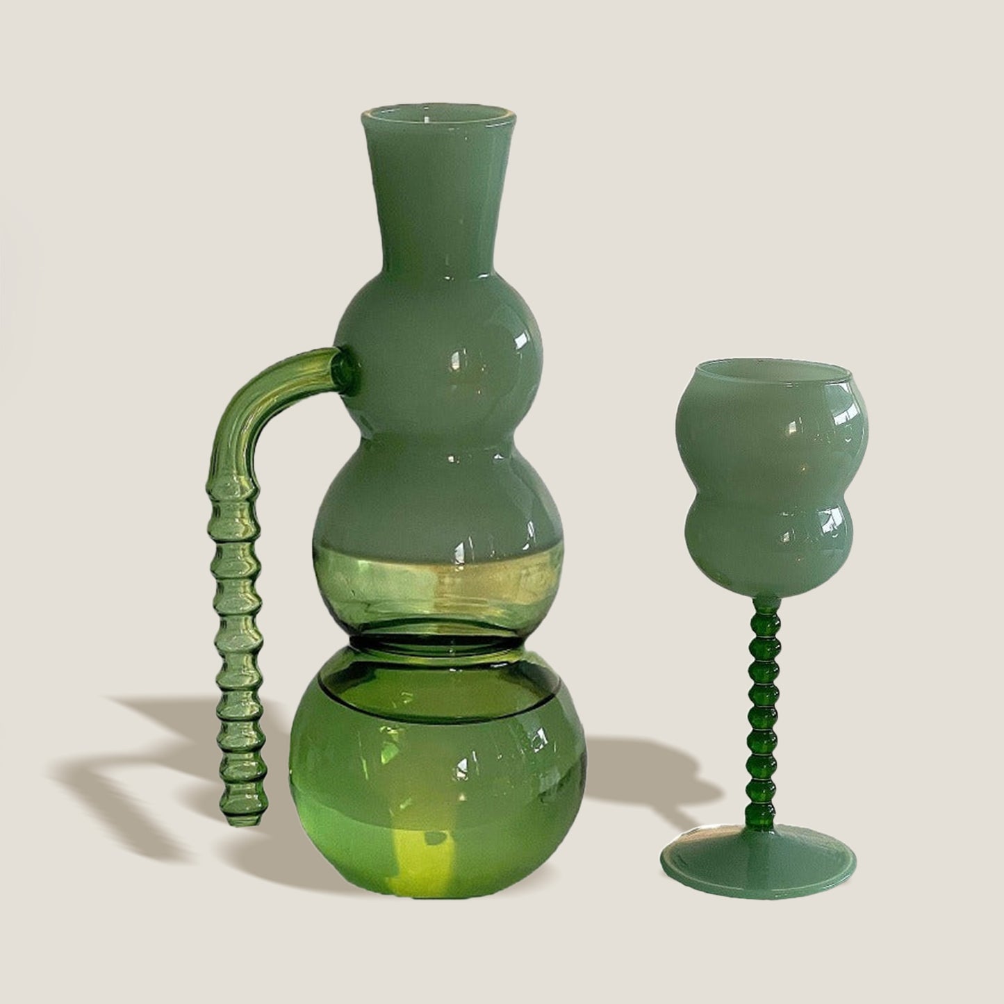 Vasos De Agua Verde Punto