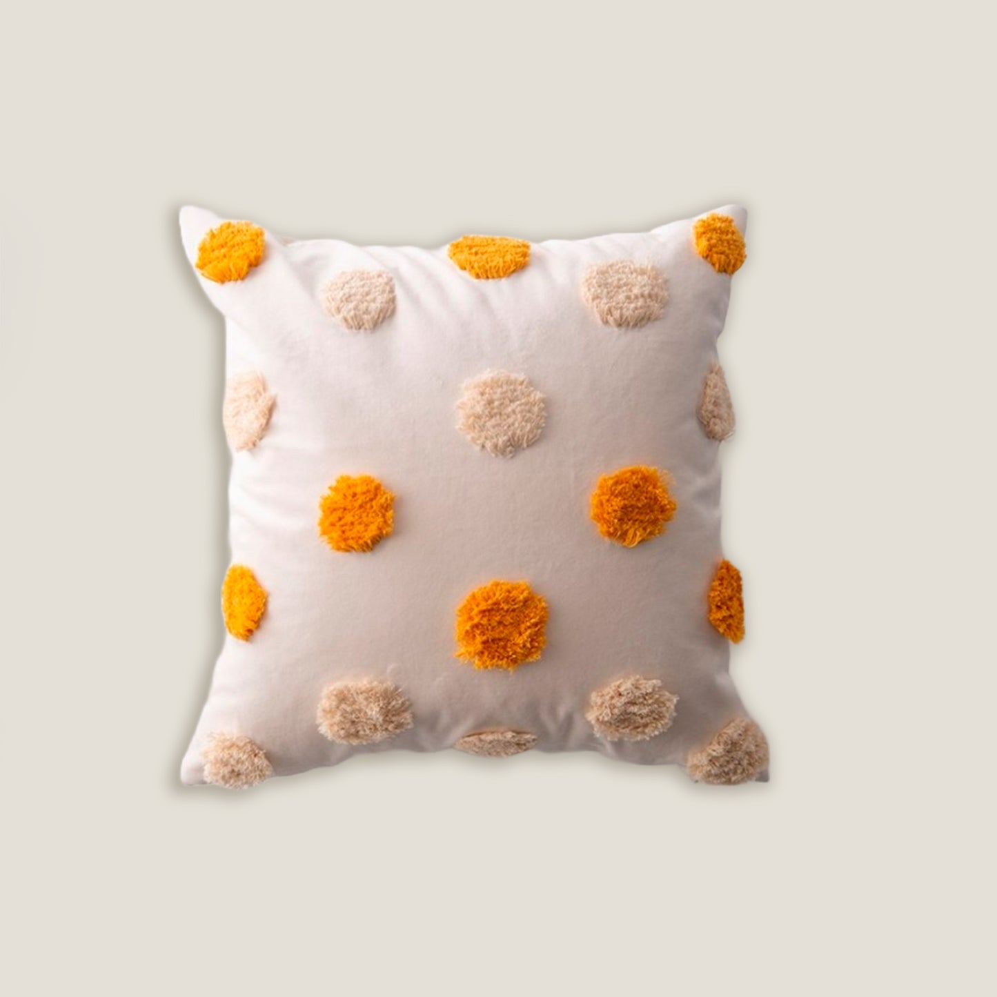 Dot Velvet White Cushion Cover