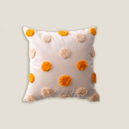 Dot Velvet White Cushion Cover