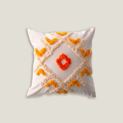 Flora Velvet White Cushion Cover