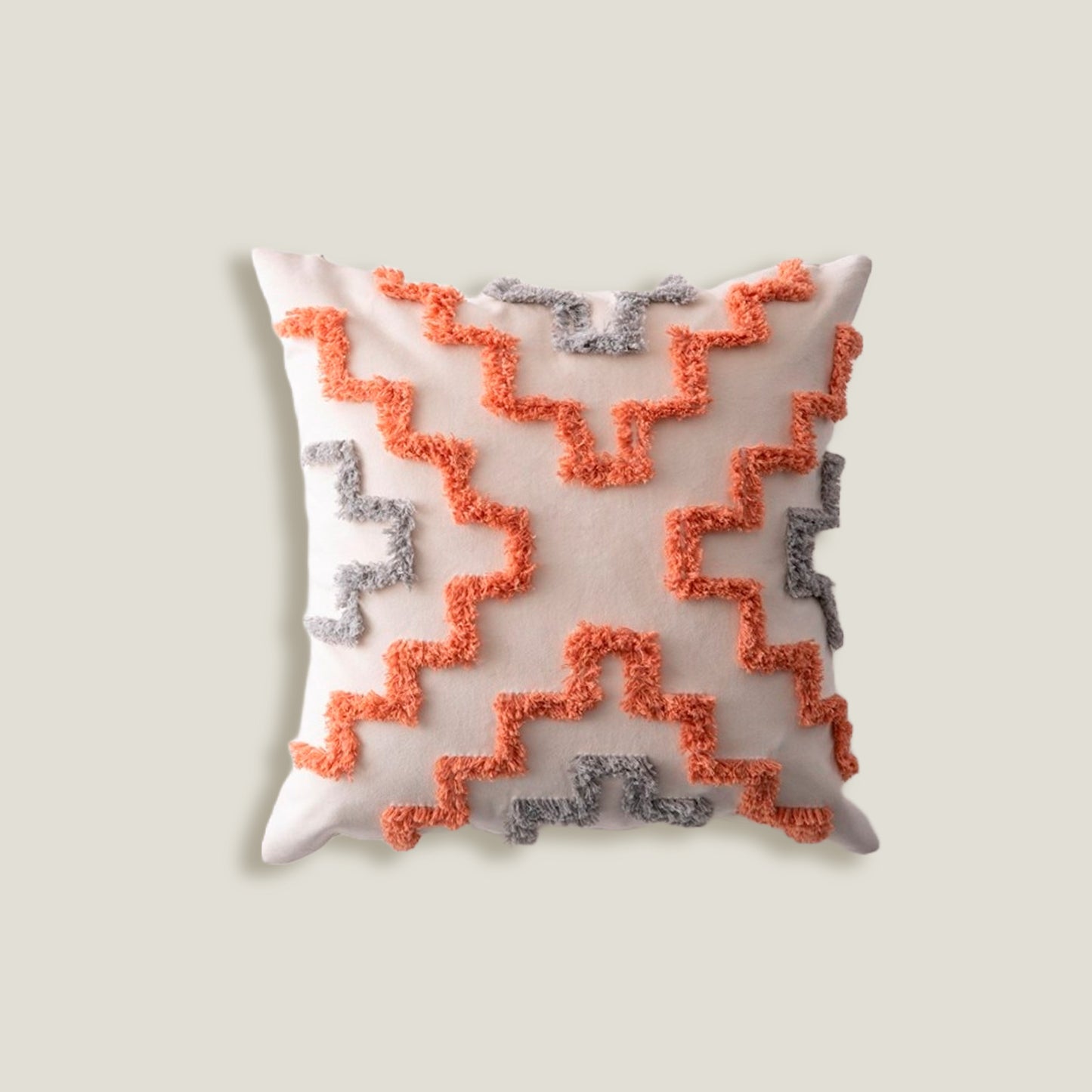 Maze Velvet White Cushion Cover