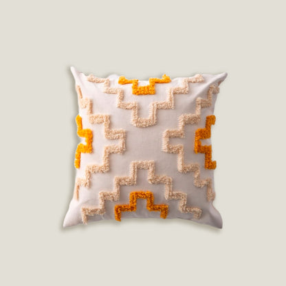 Maze Velvet White Cushion Cover