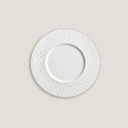 Plato De Cerámica Blanco Punto