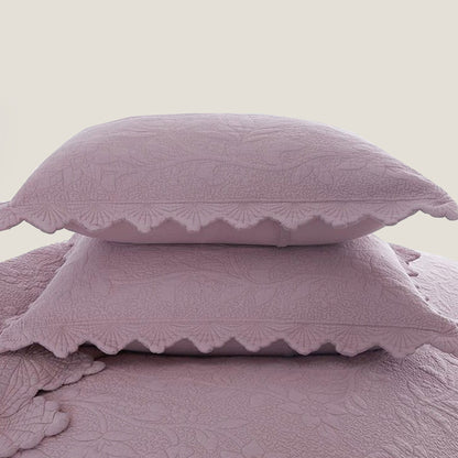 Pink Embroidery Bedspread Set