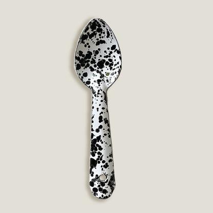 Black Enamel Soup Spoon