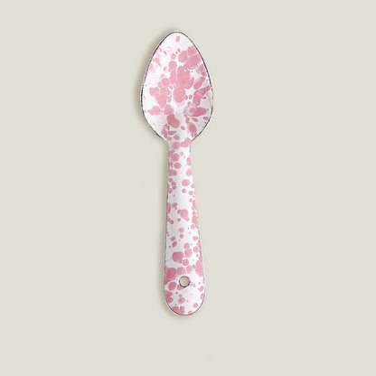 Pink Enamel Soup Spoon