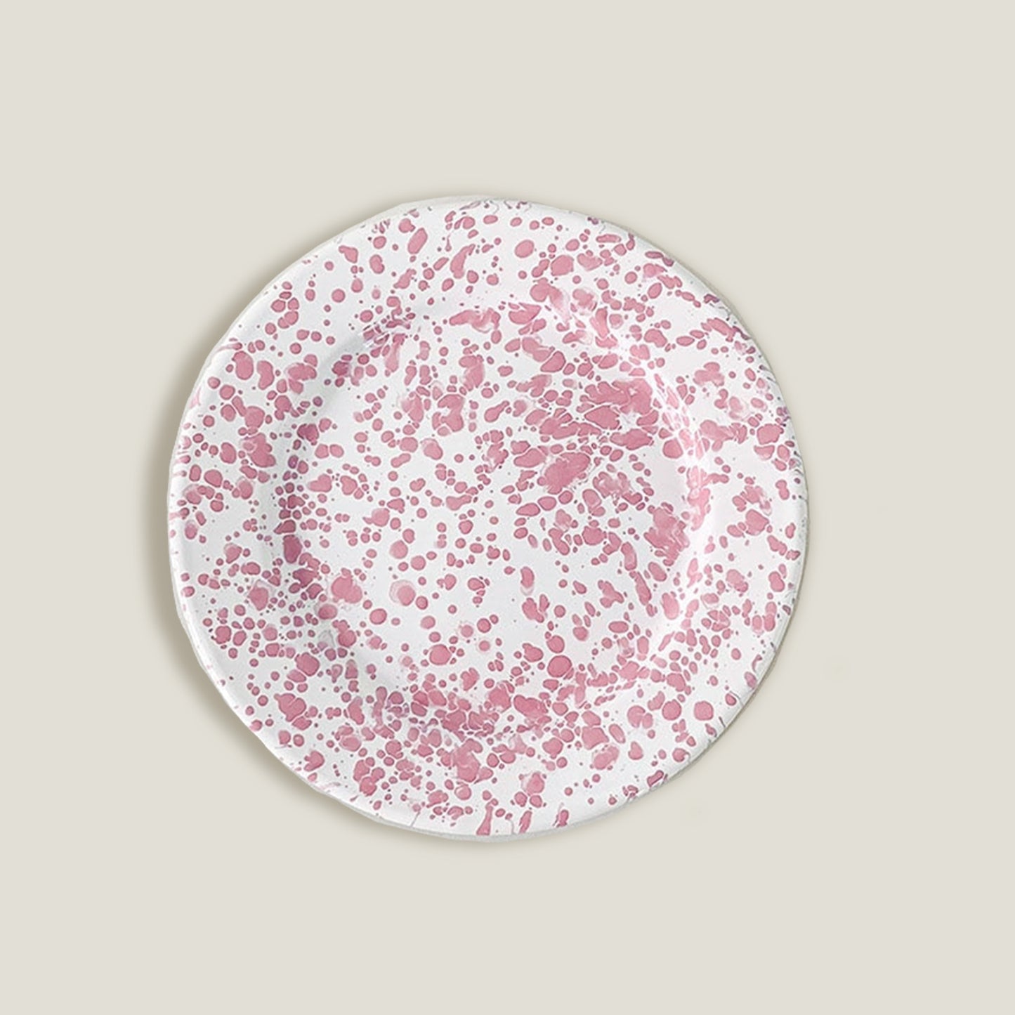 Pink Enamel Dinner Plate