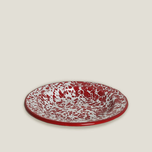 Red Enamel Dinner Plate