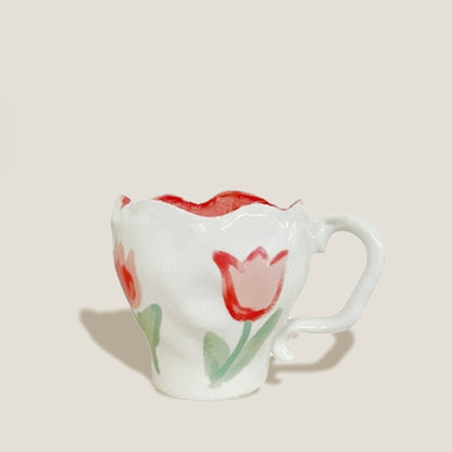 Taza Flores De Tulipán