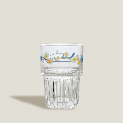 Floral Daisy Glass