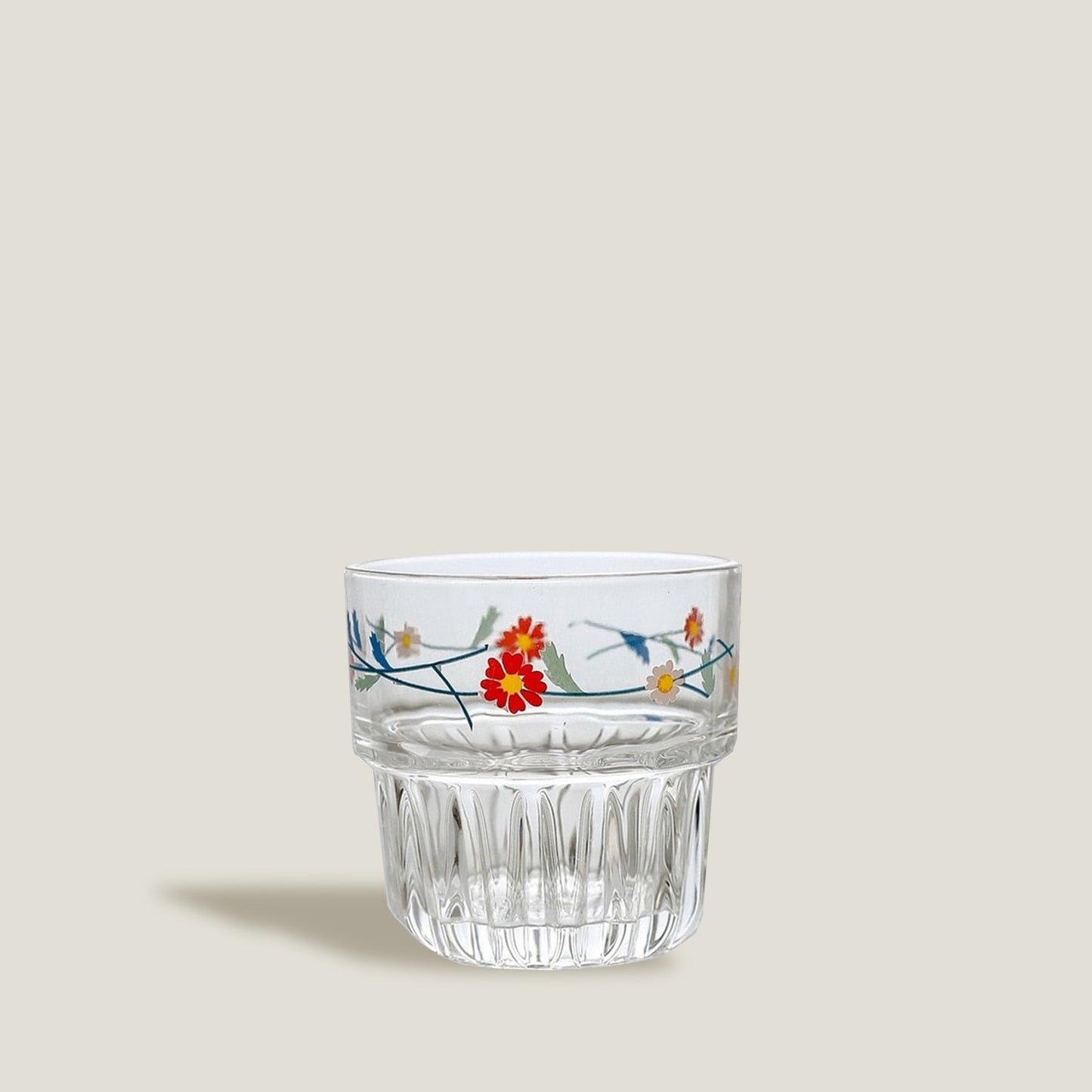 Floral Daisy Glass