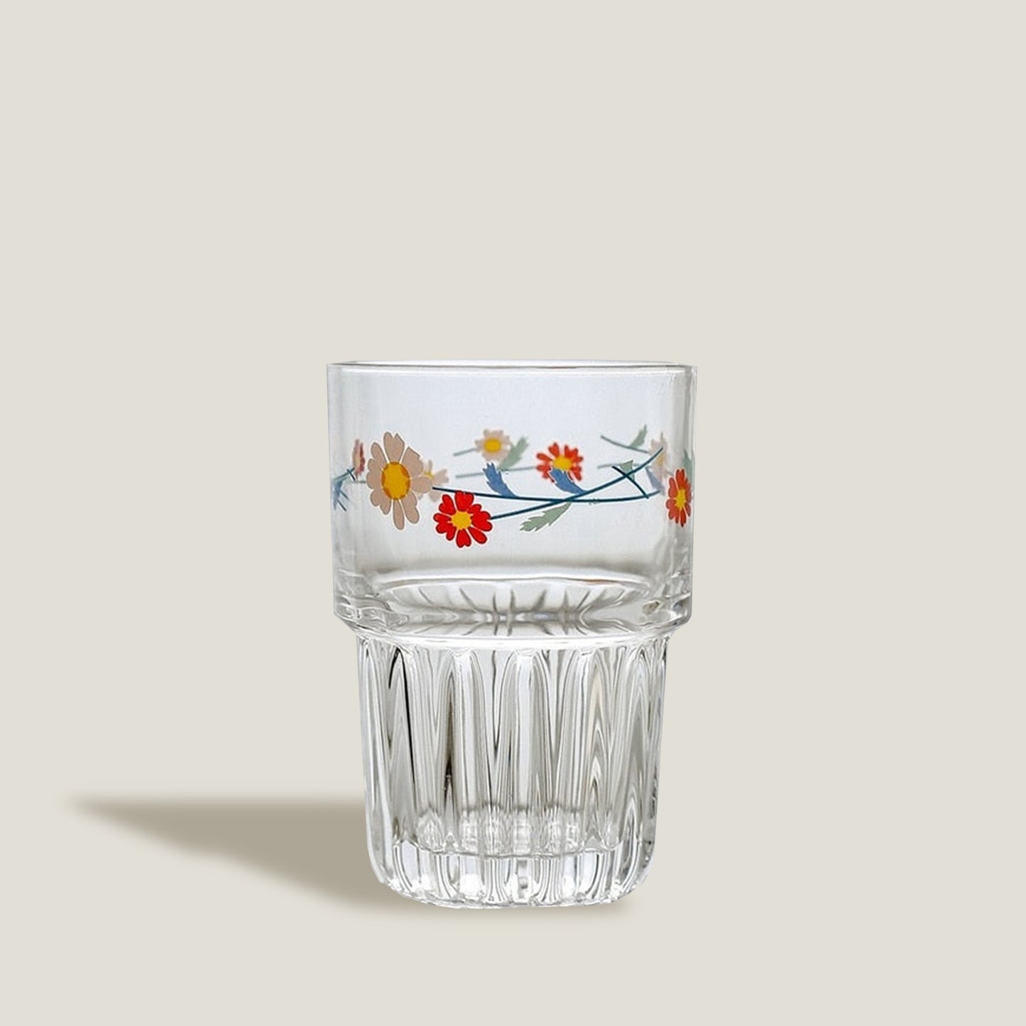 Floral Daisy Glass