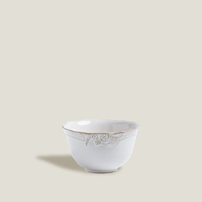 White Embossed Bowls