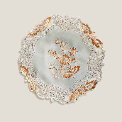 Gold Floral Embroidery Placemat