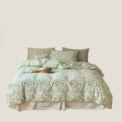 Green Pastoral Bedding Set