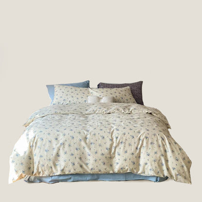 Set De Cama Pastoral Beige Azul