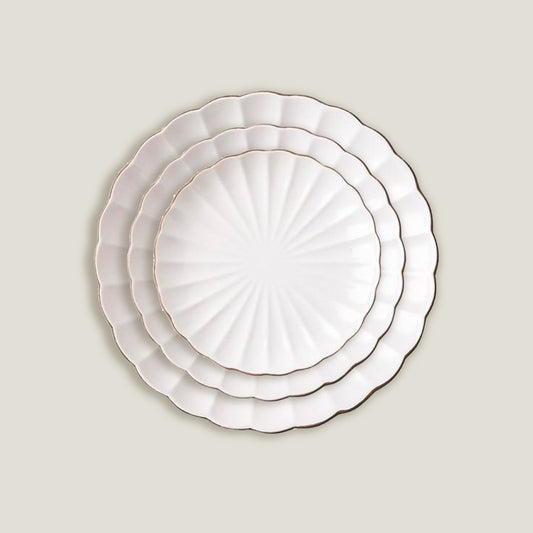 Floral White Tableware Plates