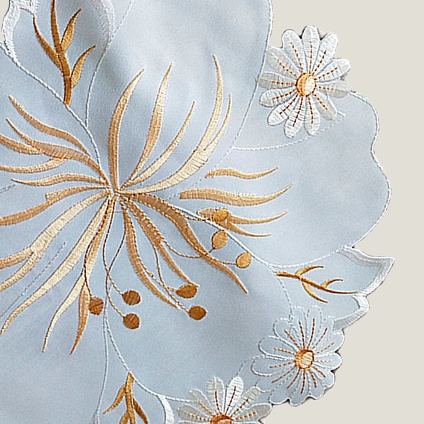 Lilium Floral Embroidery Placemat