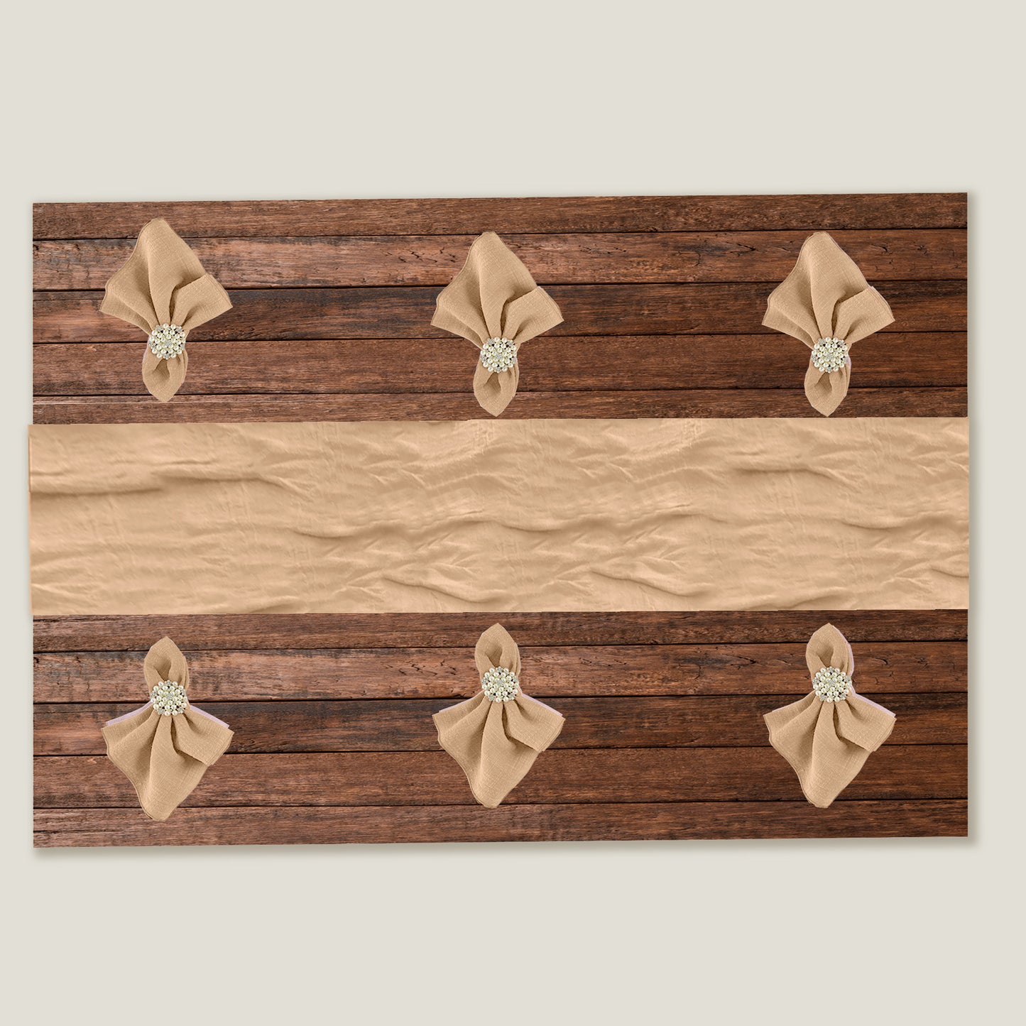 Apricot Gauze Table Runner