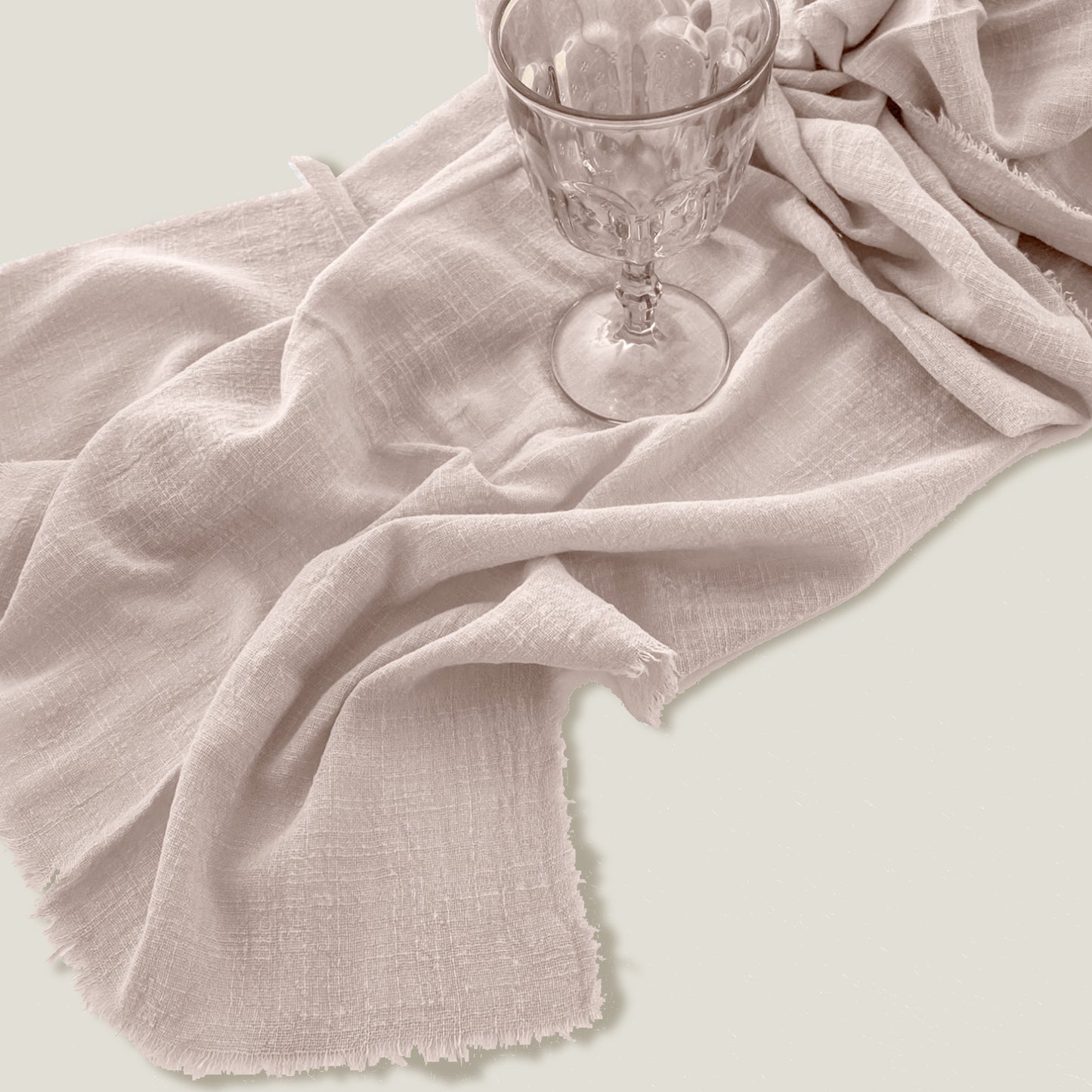 Beige Gauze Table Runner