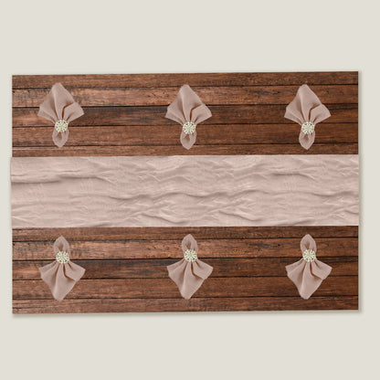 Beige Gauze Table Runner