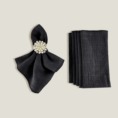 Black Gauze Napkin Set