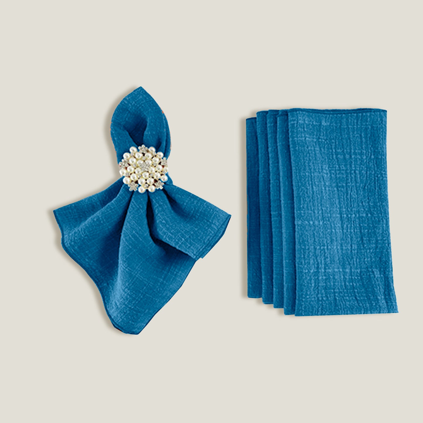 Lake Blue Gauze Napkin Set