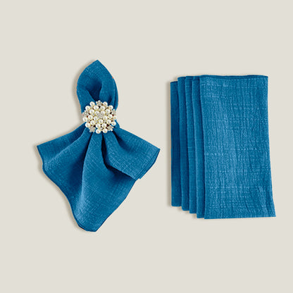 Lake Blue Gauze Table Runner