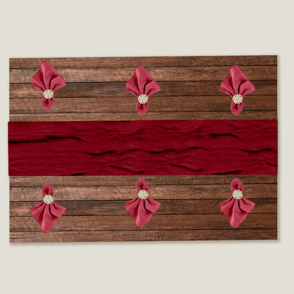 Red Gauze Napkin Set