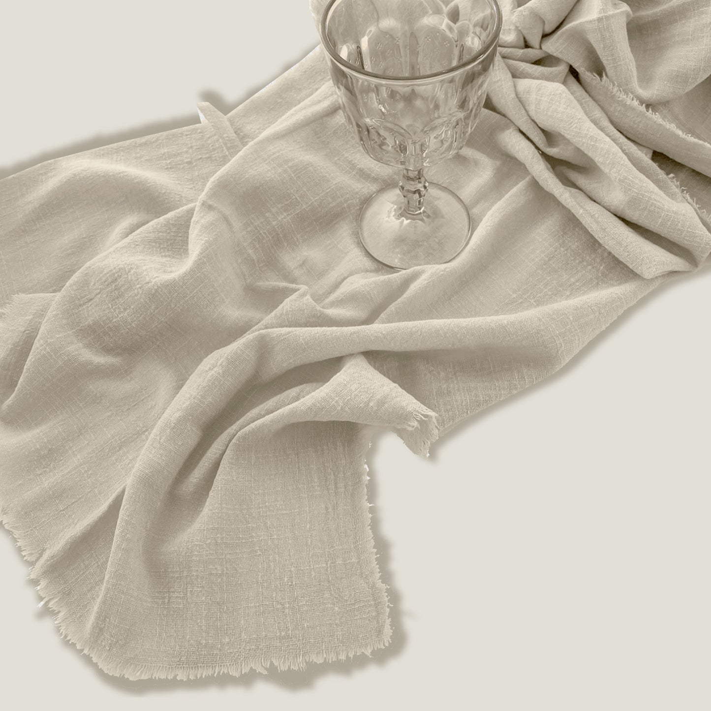 Ivory Gauze Table Runner