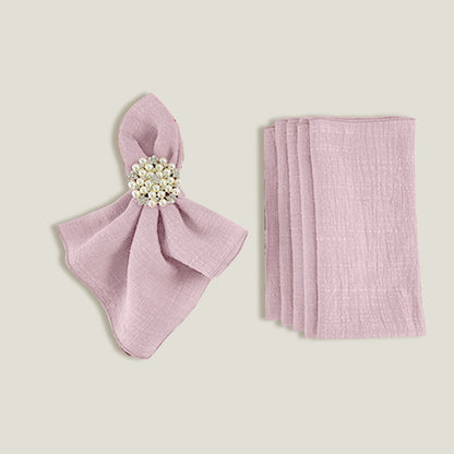 Pink Gauze Napkin Set