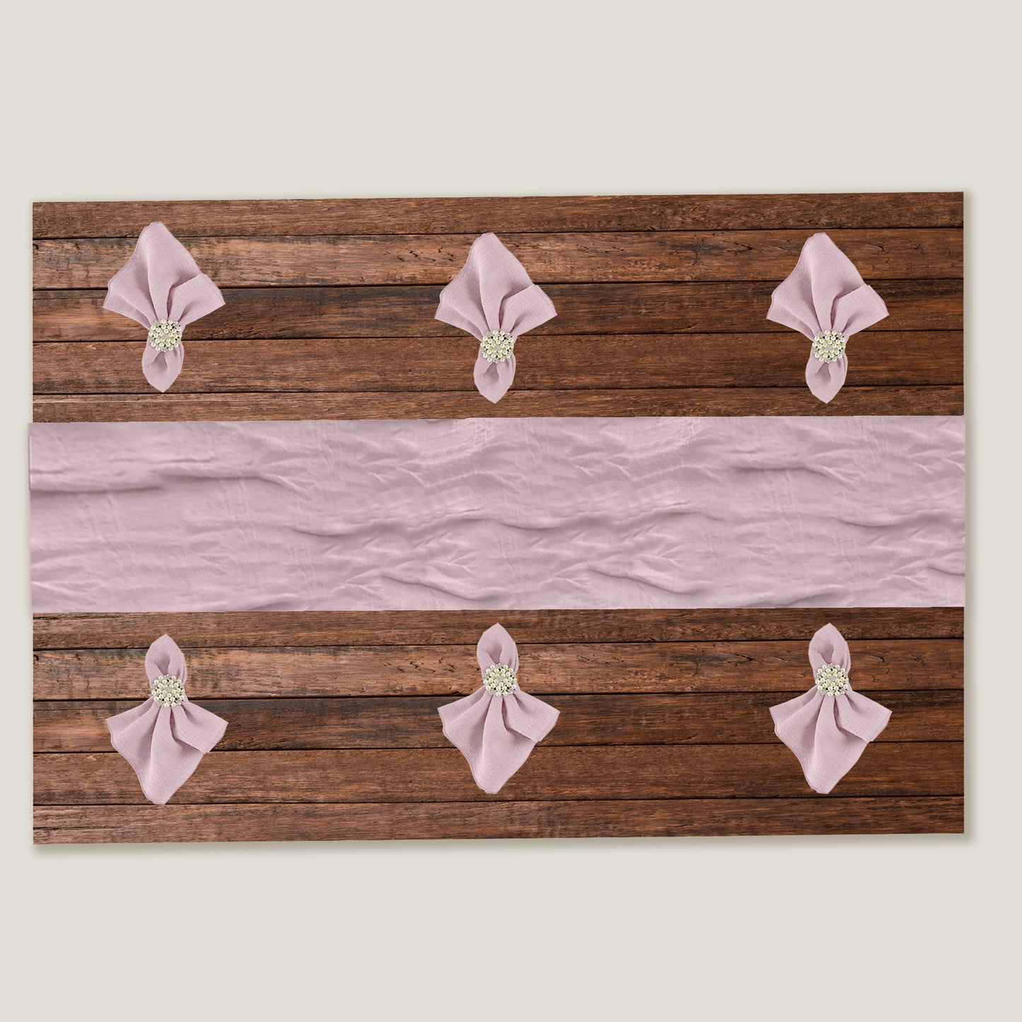 Pink Gauze Table Runner