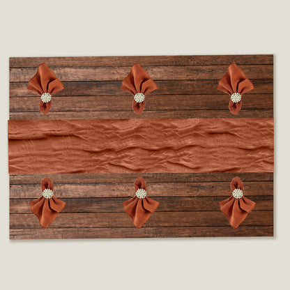 Orange Red Gauze Table Runner