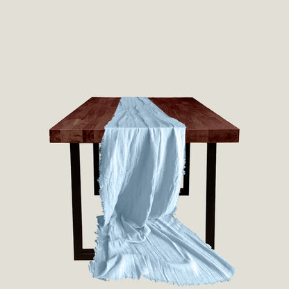 Sky Blue Gauze Table Runner