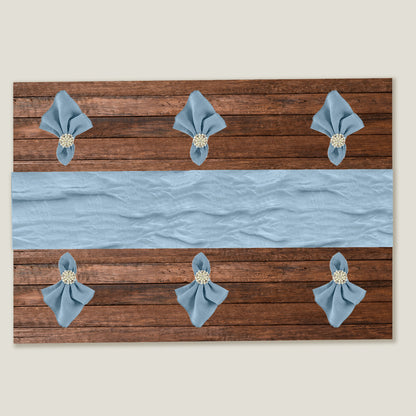 Sky Blue Gauze Table Runner