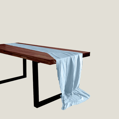 Sky Blue Gauze Table Runner