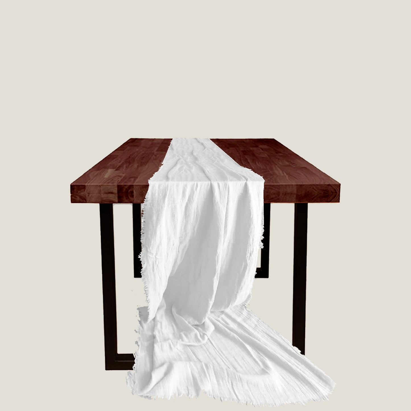 White Gauze Table Runner