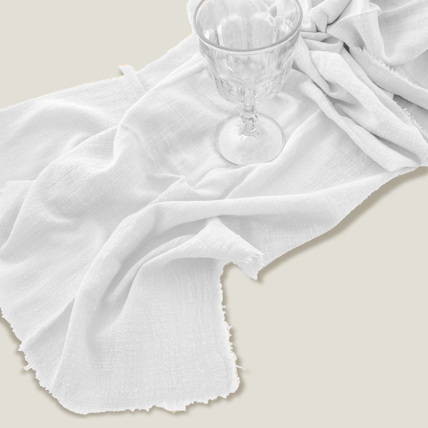 White Gauze Table Runner