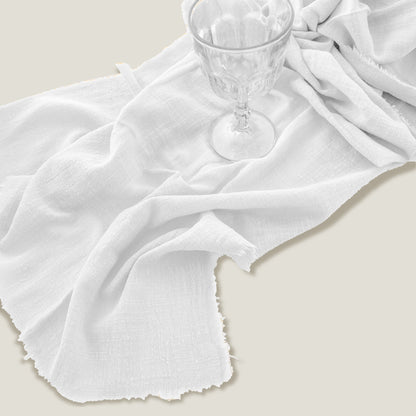 White Gauze Table Runner