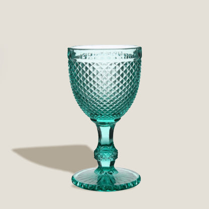 Green Glass Goblet