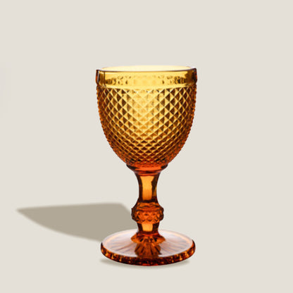 Orange Glass Goblet