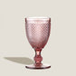 Rose Pink Glass Goblet