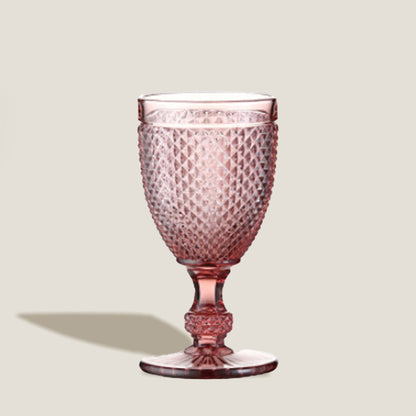 Rose Pink Glass Goblet