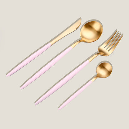 Gold Colors Cutlery Set