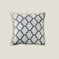 White Trellis Embroidered Cushion Cover